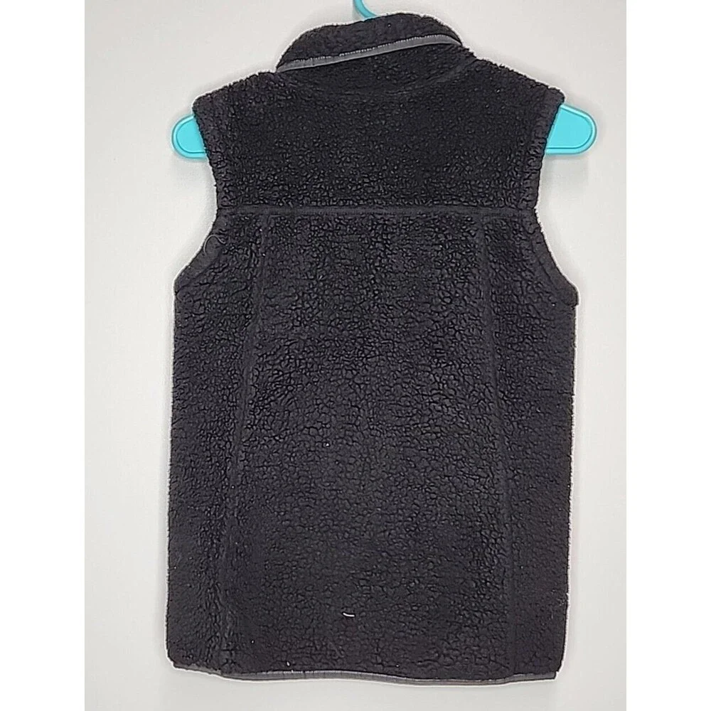 The North Face Vest Osito Womens Size XS Full Zip Fuzzy Fleece Black Vest EUC